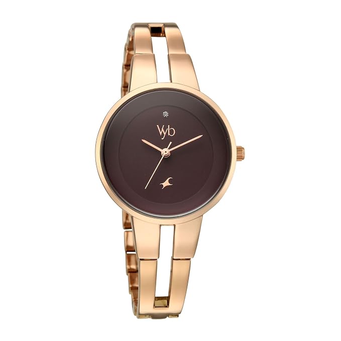 Fastrack Vyb Halo Quartz Analog 3 Hands Watch for Girls FV60035WM02W