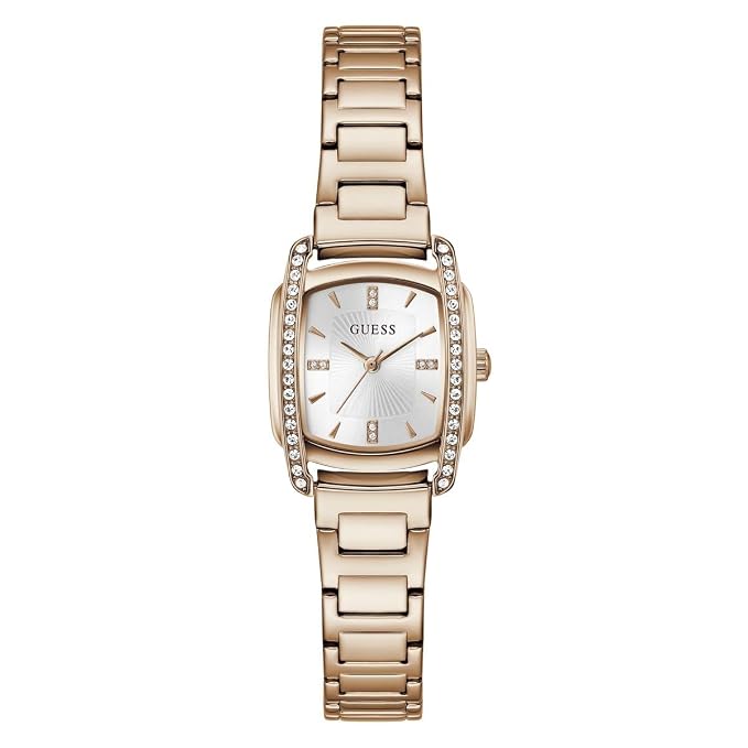 GUESS Square 25mm White Dial Analog Women Watch - GW1096L4