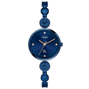 Timex Fria Women Blue Round Dial Analog Watch - TWEL18205 - KRISHNA WATCH COMPANY