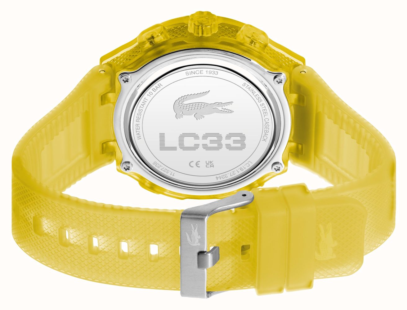 Lacoste LC33 Dual-Display Multifunction  Yellow Silicone Strap 2011430