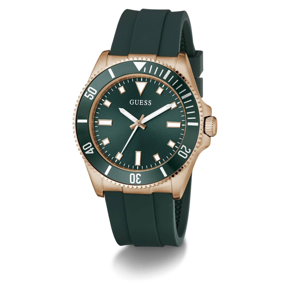 GUESS Mens Green Dial Analog Watch - GW0969G5 - KRISHNA WATCH COMPANY