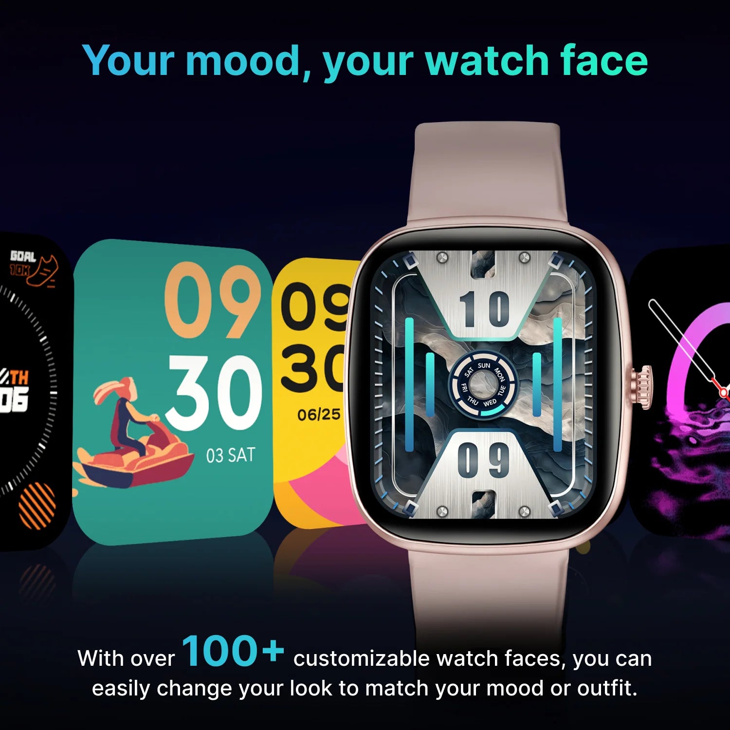 Timex iConnect Calling Ace 1.83 inches (4.64 cm) Display with Functional Crown and BT Calling Smartwatch For Unisex - TWIXW1101T