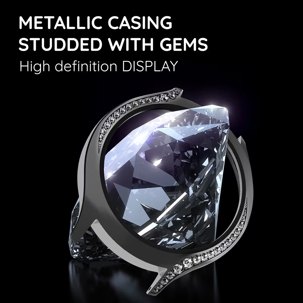 Pebble PFB72 Ritz Metal Black Smartwatch with Bluetooth Calling