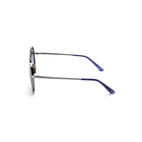 French Connection Blue Lens Aviator Sunglass Full Rim Silver Frame With Gradient (FC 7445 C3) - KRISHNA WATCH COMPANY