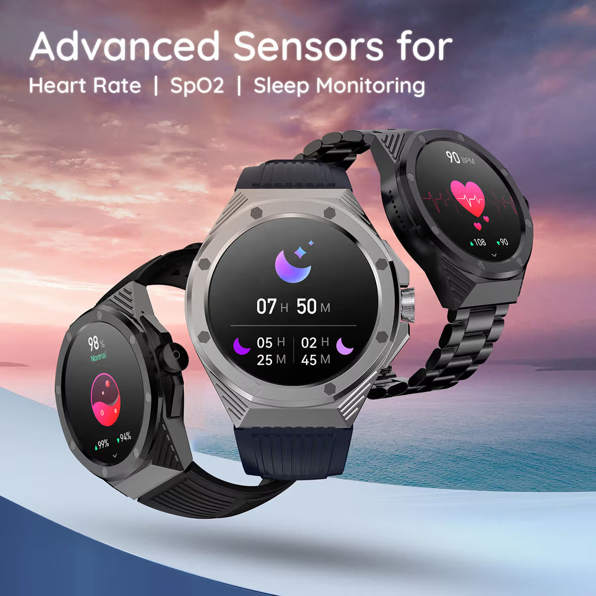 Pebble Odyssey Jet Black PFB 54 Smartwatch with Bluetooth Calling