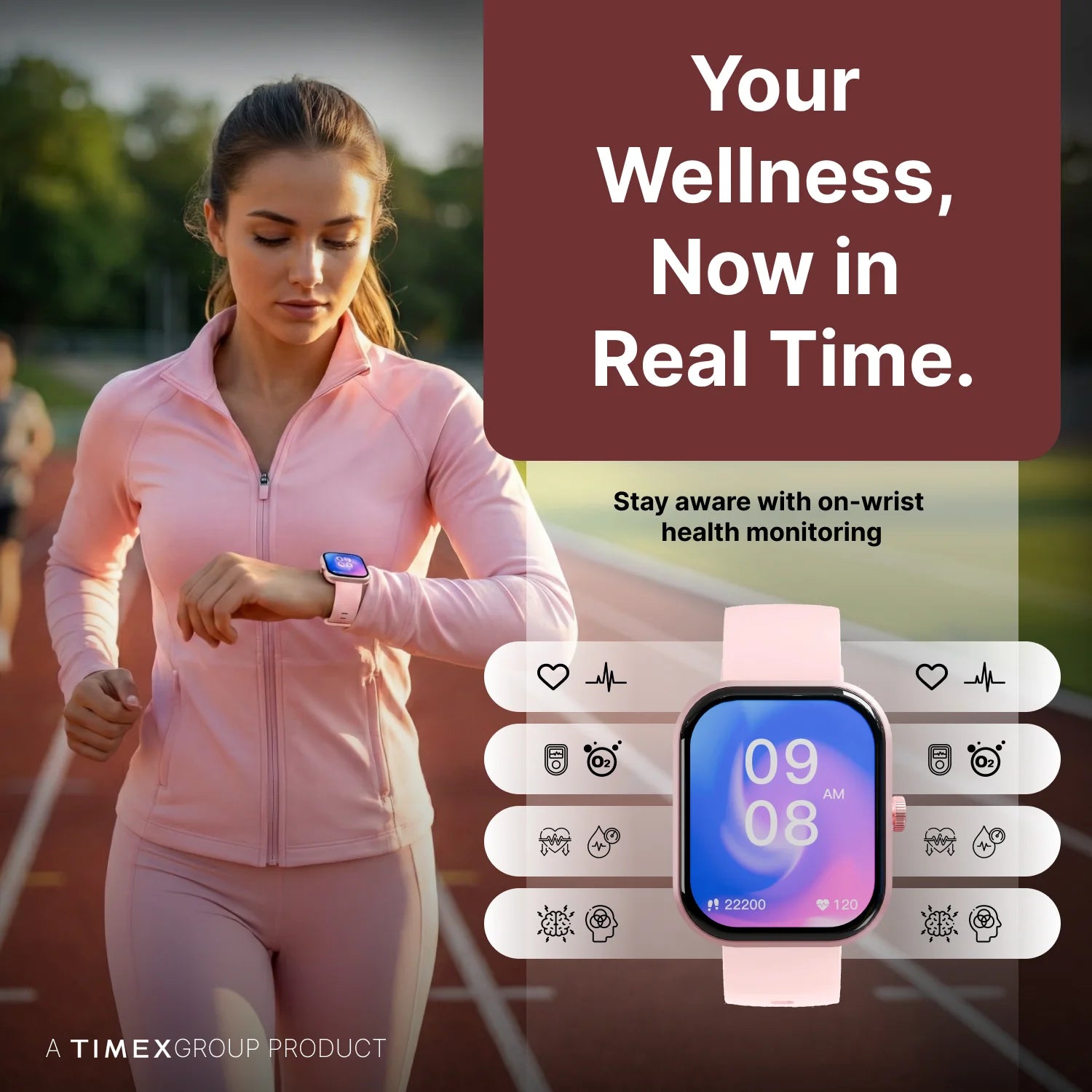 TIMEX iConnect Arc+ Smartwatch with 2.01 Inch IPS Display with BT Calling Smartwatch for Unisex - TWIXW1601T