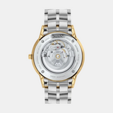 Movado 1881 Automatic Mens Stainless Steel Yellow Gold PVD Case Swiss Movement Black Dial Silver/Yellow Gold PVD Link Steel Bracelet Watch -607463