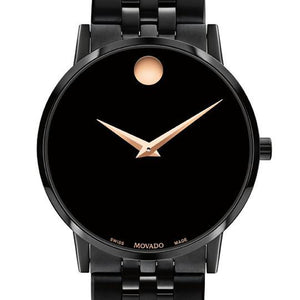 Movado Men Quartz Black Dial Analog Stainless Steel Watch 607963 - KRISHNA WATCH COMPANY