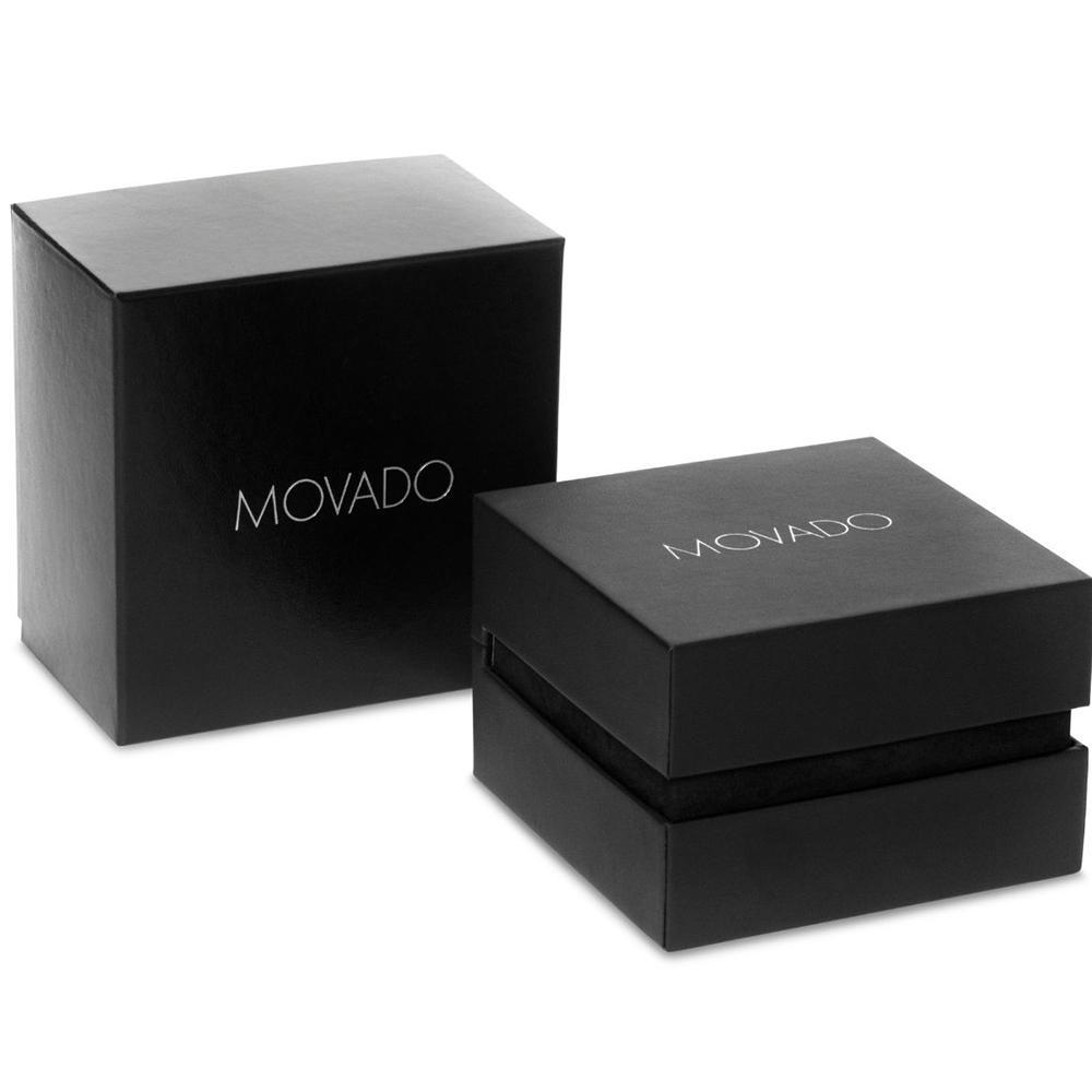 Movado Men Quartz Black Dial Analog Stainless Steel Watch 607963