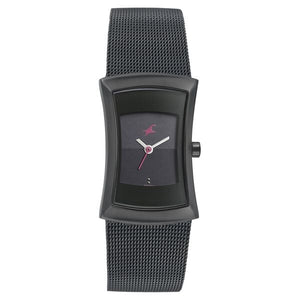 Fastrack Pulse Quartz Analog Black Dial Stainless Steel Strap Watch for Girls 6093nm01 - KRISHNA WATCH COMPANY