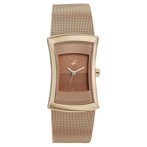 Fastrack Pulse Quartz Analog Two Toned Dial Stainless Steel Strap Watch for Girls - 6093wm01 - KRISHNA WATCH COMPANY