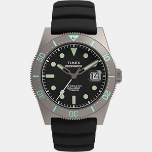 TIMEX Deep Water Men Black Round Dial Automatic Analog Watch - TW2W73800UJ - KRISHNA WATCH COMPANY