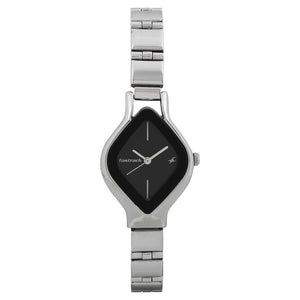 FASTRACK BLACK DIAL SILVER STAINLESS STEEL STRAP WATCH - 6109SM02 - KRISHNA WATCH COMPANY