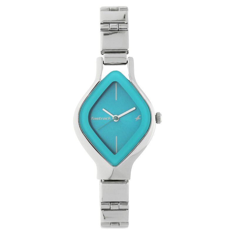 Fastrack Quartz Analog Blue Dial Stainless Steel Strap Watch for Girls NR6109SM03