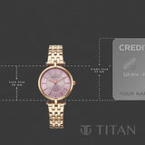 Titan Work Mode Quartz Analog Watch For Women 95351wm01