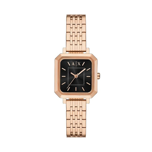Armani Exchange Pink Quartz Stainless Steel Watch AX5729