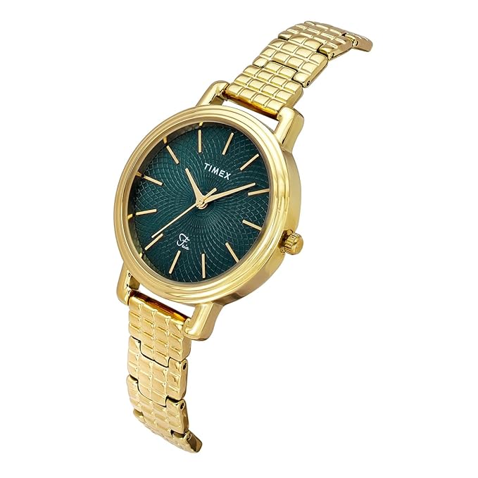 TIMEX Fria Green Round Dial Analog Women's Watch - TWEL23900 - KRISHNA WATCH COMPANY
