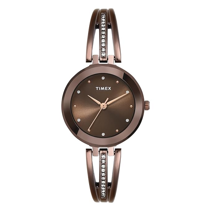 Timex Trendline Round 30mm Brown Dial Analog Women Watch - TWTL10324