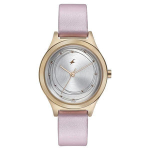 Fastrack Style Up Silver Dial Leather Strap Watch for Girls ns6152wl02 / 6152wl02 - KRISHNA WATCH COMPANY