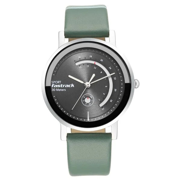 Fastrack Wear Your Look Quartz Grey Dial Leather Strap Watch for Girls ns6172sl04 / 6172sl04 - KRISHNA WATCH COMPANY