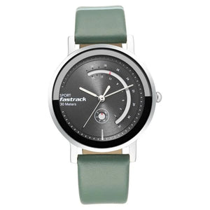 Fastrack Wear Your Look Quartz Grey Dial Leather Strap Watch for Girls ns6172sl04 / 6172sl04 - KRISHNA WATCH COMPANY