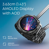 Fastrack Radiant FX3 with 3.63 CM AMOLED Display with Functional Crown,SingleSync BT Calling,AI Voice Assistant 38124nm01