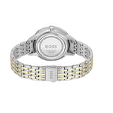 Boss Symphony Le Qtz Multifunction Black Round Dial Women's Watch|Two Tone Stainless Steel Material|Silver Color Band - 1502783