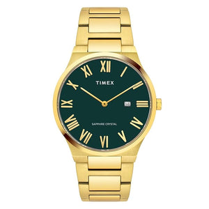 Timex Green Dial Stainless Steel bracelet Men's Watch - TWEG23608 - KRISHNA WATCH COMPANY