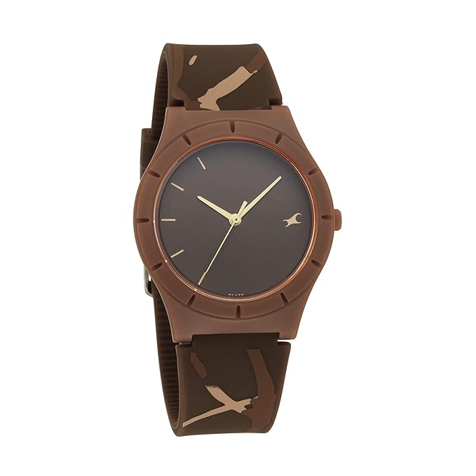 Fastrack Tees Café Analog Brown Dial Women's Watch-68021PP01 - KRISHNA WATCH COMPANY