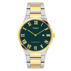 Timex Green Dial Stainless Steel bracelet Men's Watch - TWEG23609 - KRISHNA WATCH COMPANY