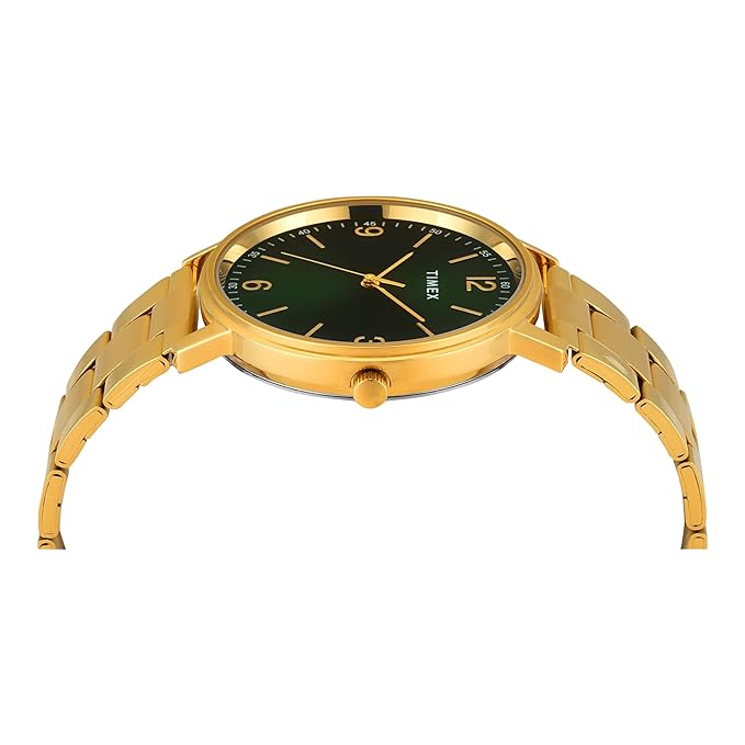 Timex 12,3,6 & 9 Arabic Green Dial Astrological Men's Watch - TW0TG8027