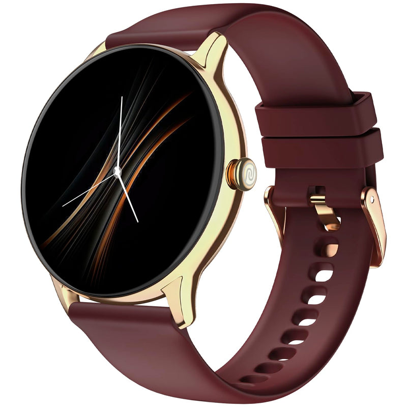 Noise Twist Go Smart Watch 1.39" Display, TruSyncᵀᴹ BT Calling, Glossy Metal Finish, 150+ Watch Faces, IP68, Sleep Tracking, 100+ Sports Modes, Smart Watch for Men and Women (Rose Wine)