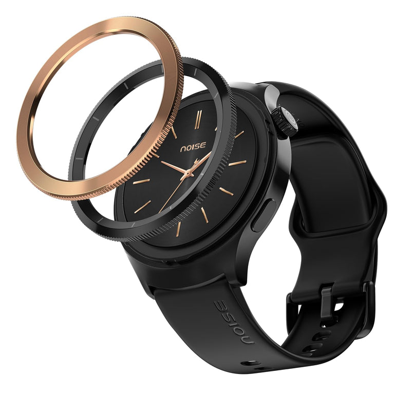 Noise Halo 2 MOD Smart Watch with Swappable Bezel Editions (Classic, Statement), 1.46" AMOLED, Smart Island, BT Calling, Metallic Build, Health Suite, Upto 7 Days Battery (Jet Black)