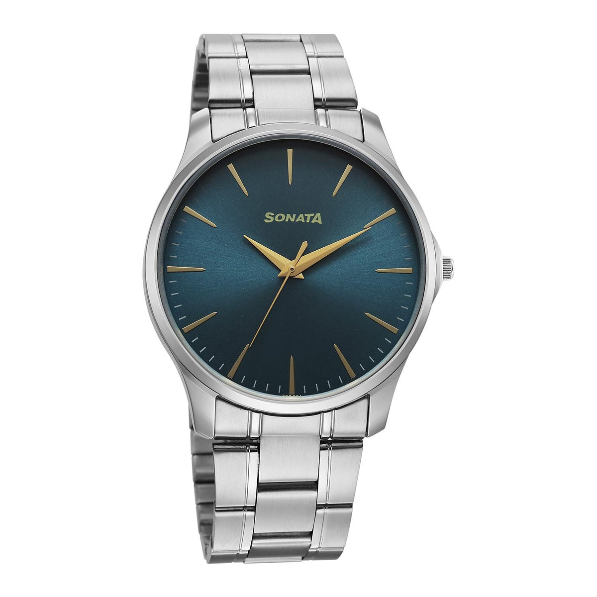 Sonata Ease with Dark Blue Dial Watch for Men - 77163SM11W