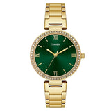 TIMEX Green Round Dial Analog Women's Watch - TWEL18713 - KRISHNA WATCH COMPANY