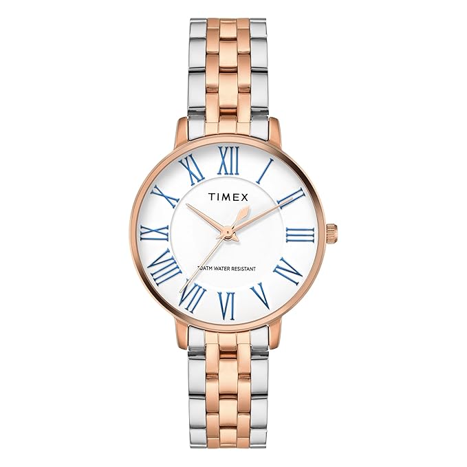 Timex White Dial with Roman Numbers Women's Watch - TWEL19109