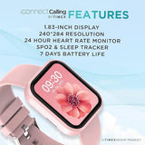 TIMEX iConnect Calling Smartwatch|1.83" TFT Display with 240x284 Pixel Resolution|Single Sync Bluetooth Calling|AI Voice Assist|100+ Sports Modes|200+ Watchfaces TWIXW200T - KRISHNA WATCH COMPANY