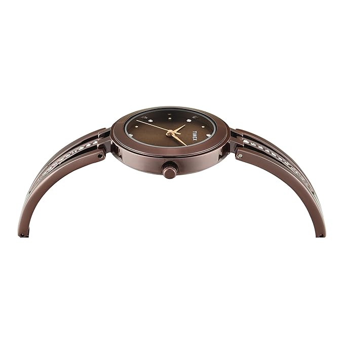 Timex Trendline Round 30mm Brown Dial Analog Women Watch - TWTL10324