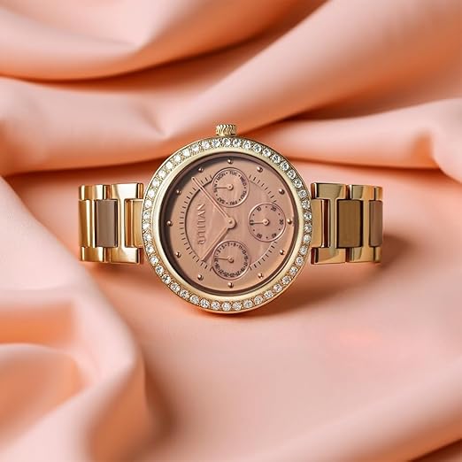 Titan Acetate Multifunction Hybrid Strap Watch for Women 95187kd03