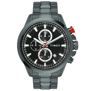 Timex E Class Men's Black Dial Round Case Chronograph Function Watch -TWEG19301 - KRISHNA WATCH COMPANY