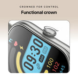 Noise Icon Arc 2.01" Immersive Curved Display Smartwatch, 10-Day Battery, 1ATM Water Resistant, Functional Crown, 100+ Sports Modes, Health Suite™, Voice Assistant, Built-in Games (Space Blue)