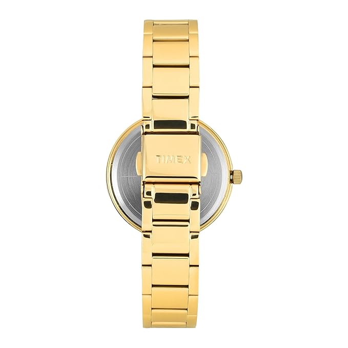 Timex Gold Dial with Roman Numbers Women's Watch - TWEL18715