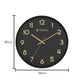 Titan Essence Classic Analog Wall Clock - Black W0094PA02