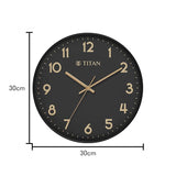 Titan Essence Classic Analog Wall Clock - Black W0094PA02 - KRISHNA WATCH COMPANY
