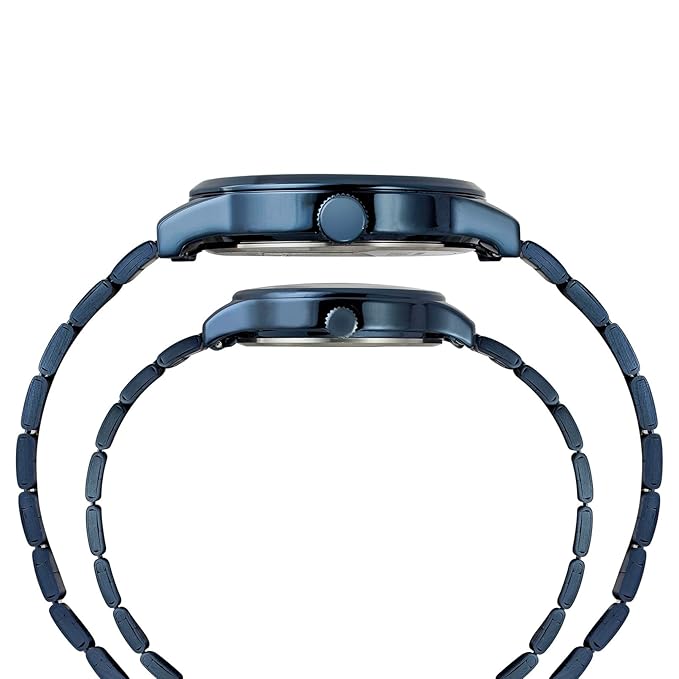 TIMEX Blue Round Dial Analog Pair's Watch - TW00PR319