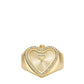 Fossil Watch Ring Two-Hand Gold-Tone Stainless Steel ES5407