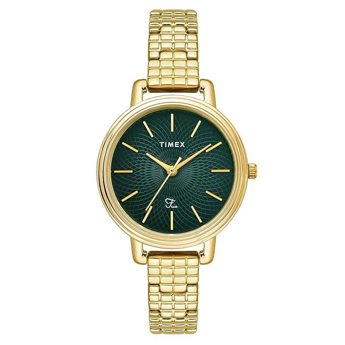 TIMEX Fria Green Round Dial Analog Women's Watch - TWEL23900 - KRISHNA WATCH COMPANY