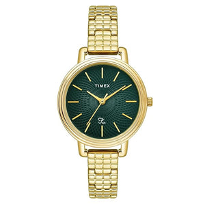 TIMEX Fria Green Round Dial Analog Women's Watch - TWEL23900 - KRISHNA WATCH COMPANY