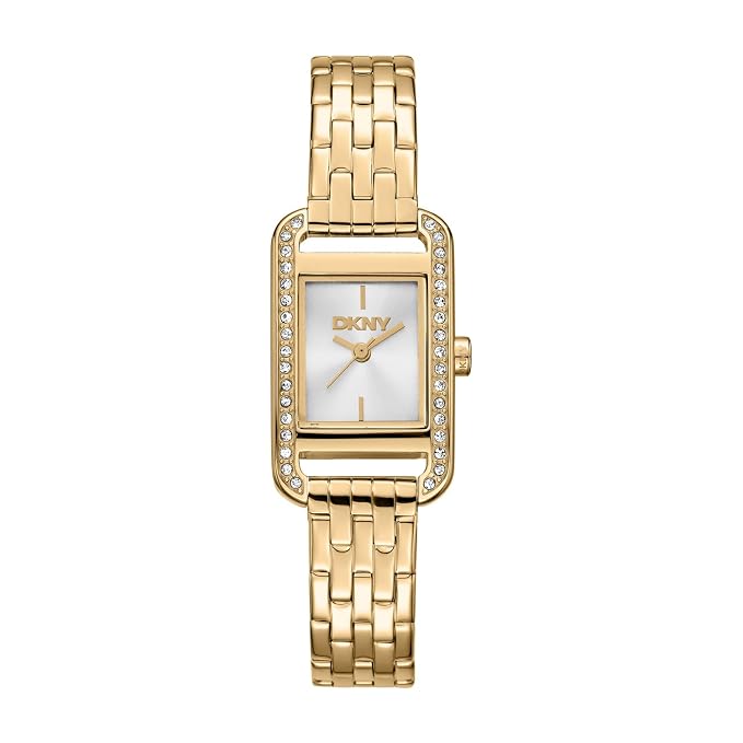 DKNY Gold Color Rectangular Dial Women's Watch - DK1L117M0035