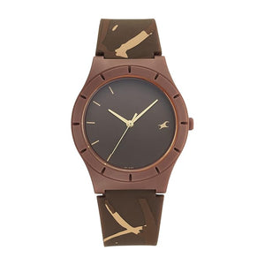 Fastrack Tees Café Analog Brown Dial Women's Watch-68021PP01 - KRISHNA WATCH COMPANY